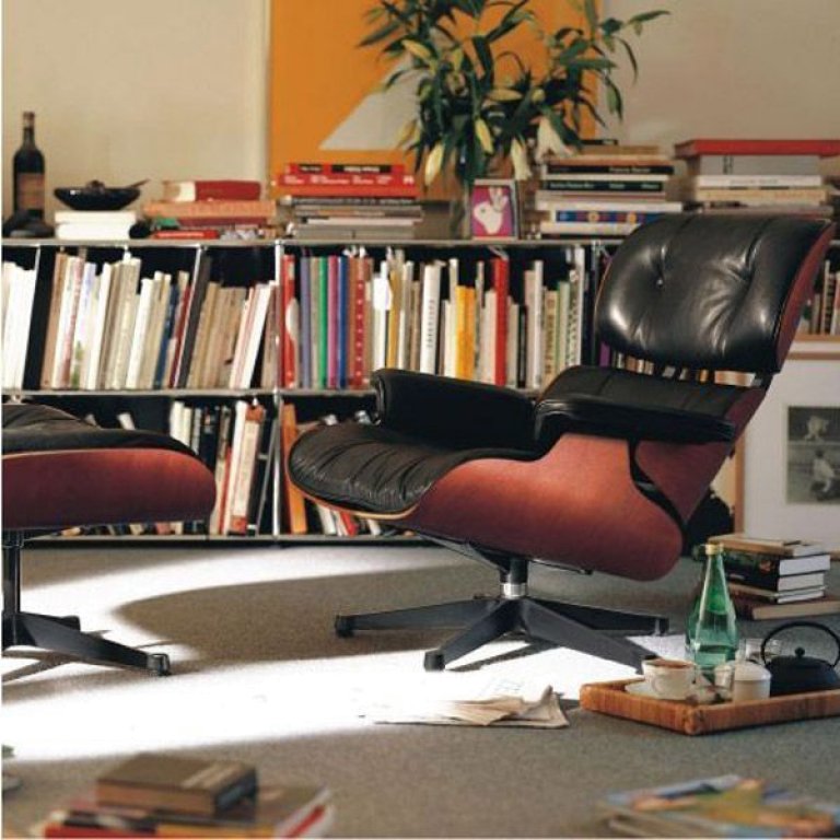 Vitra Ottoman til Lounge stol