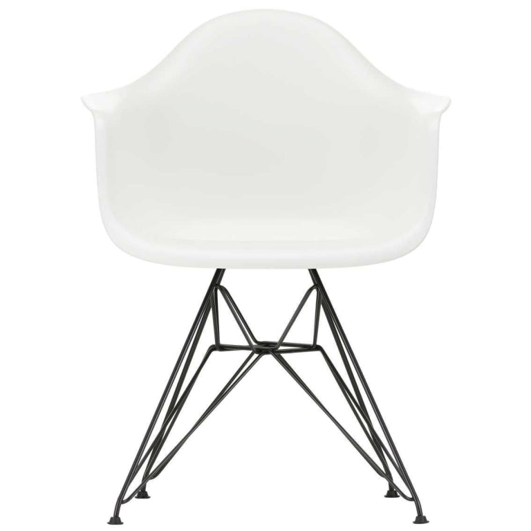 Vitra Eames DAR stol sort pulverlakeret base