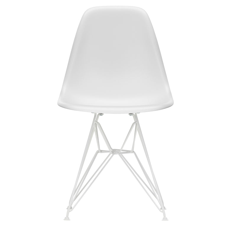 Vitra Eames DSR stoel wit gepoedercoat onderstel