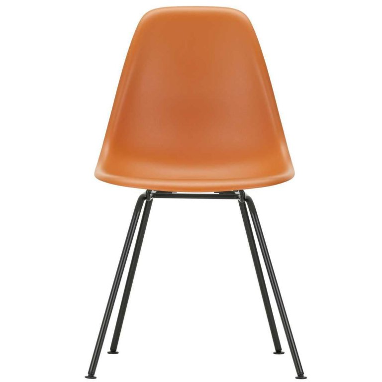 Vitra Eames DSX stol sort pulverlakeret base