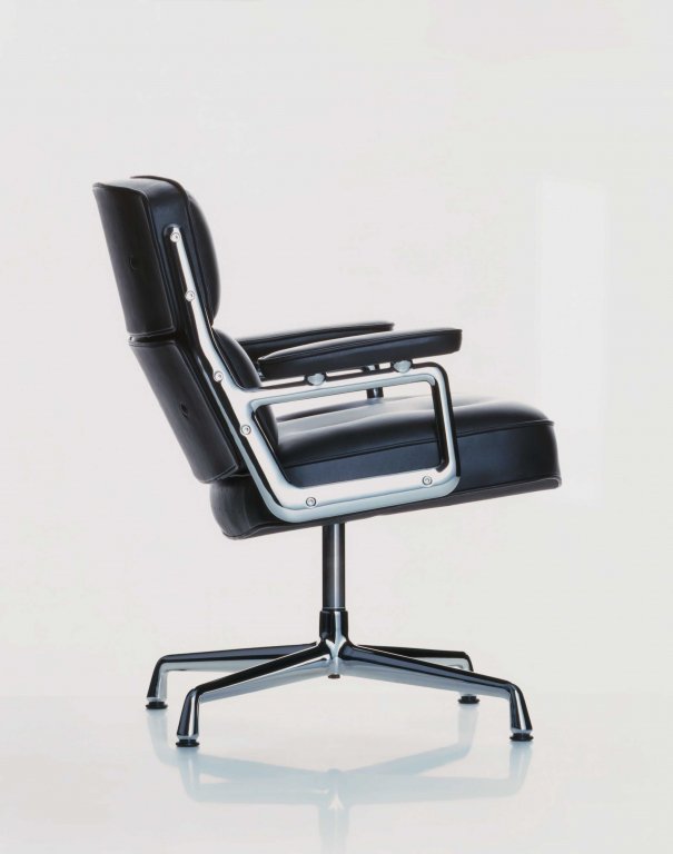 Vitra Lobbystol ES 108 stol læder sort