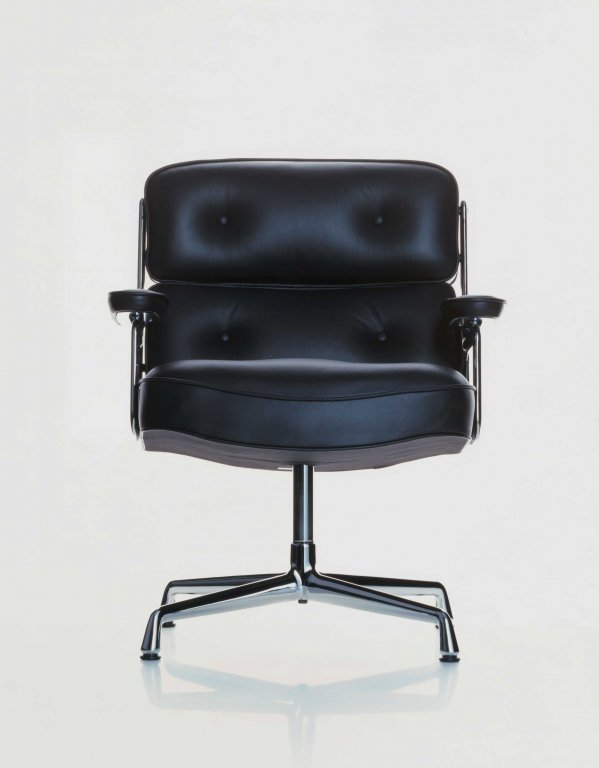 Vitra Lobbystol ES 108 stol læder sort