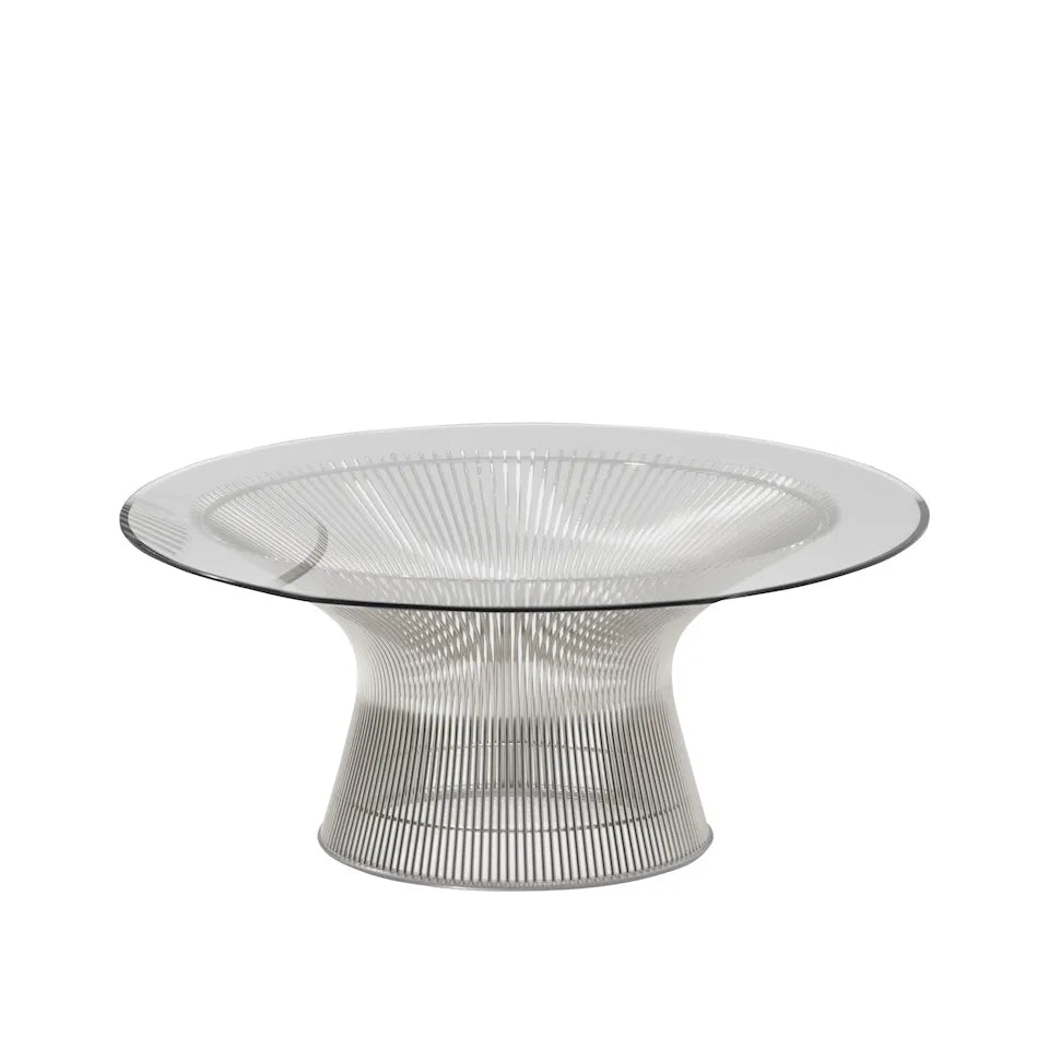 Knoll Platner salontafel Ø 92 cm Gepolijst Nikkel