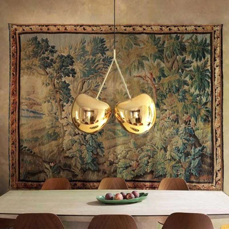 Qeeboo Cherry Lamp Metal Finish Gold