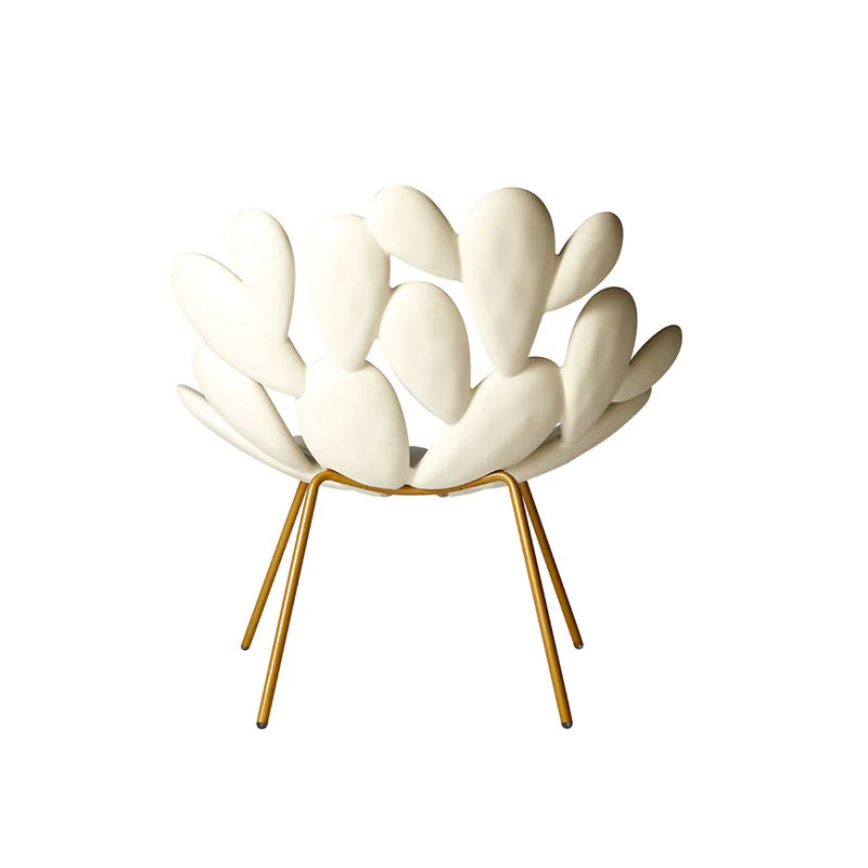 Qeeboo Filicudi Armchair white and brass