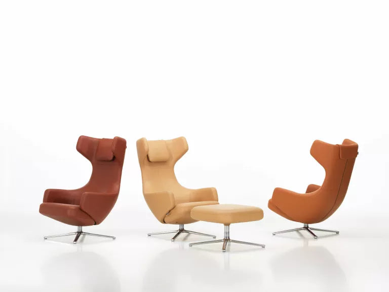 Vitra Grand Repos lænestol med osmannisk, læder Premium