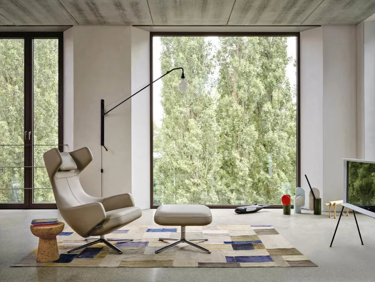 Vitra Grand Repos lænestol med osmannisk, læder Premium