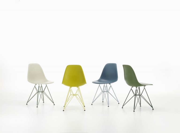 Vitra Eames DSR Colors stol Pebble, stel