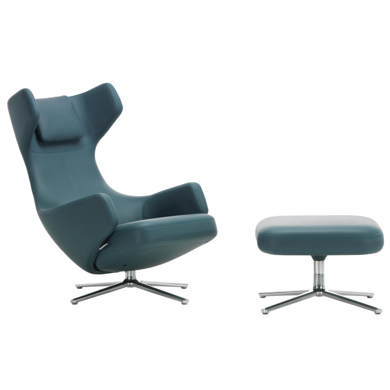 Vitra Grand Repos lænestol med osmannisk, læder Premium