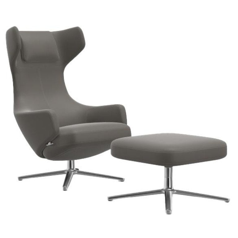 Vitra Grand Repos lænestol med osmannisk, læder Premium