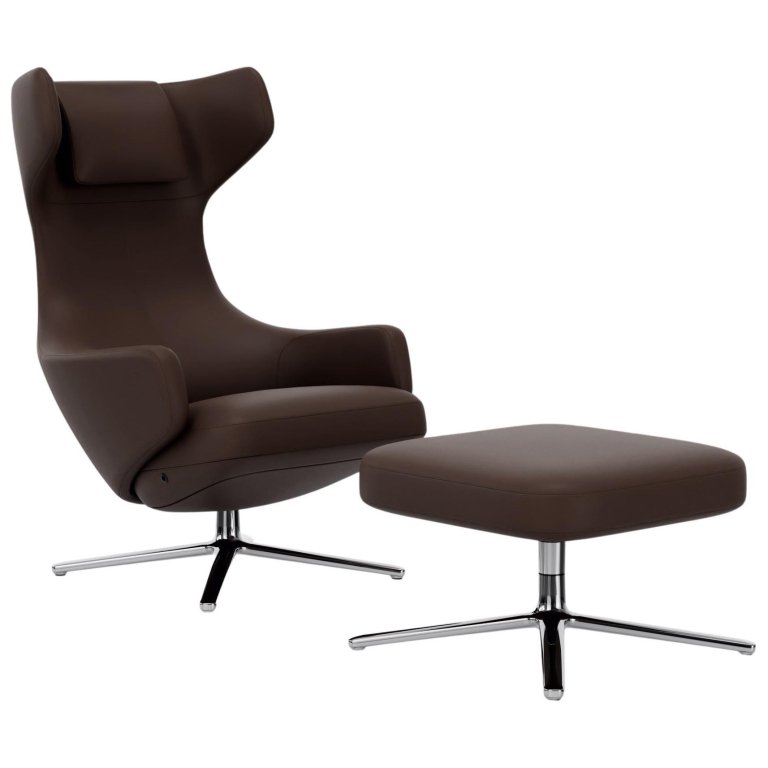 Vitra Grand Repos lænestol med osmannisk, læder Premium