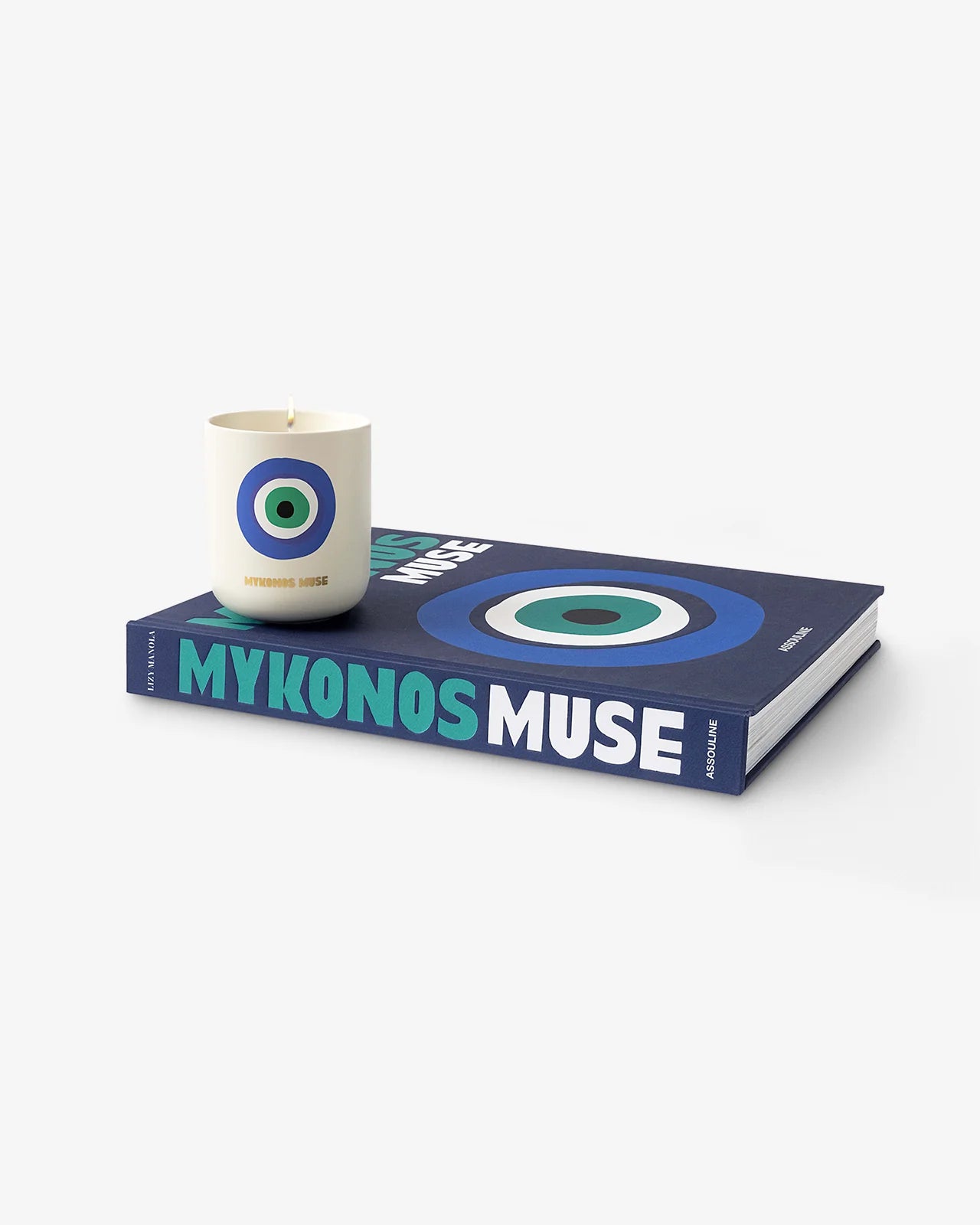 ASSOULINE Mykonos - Candle and Book Gift Set