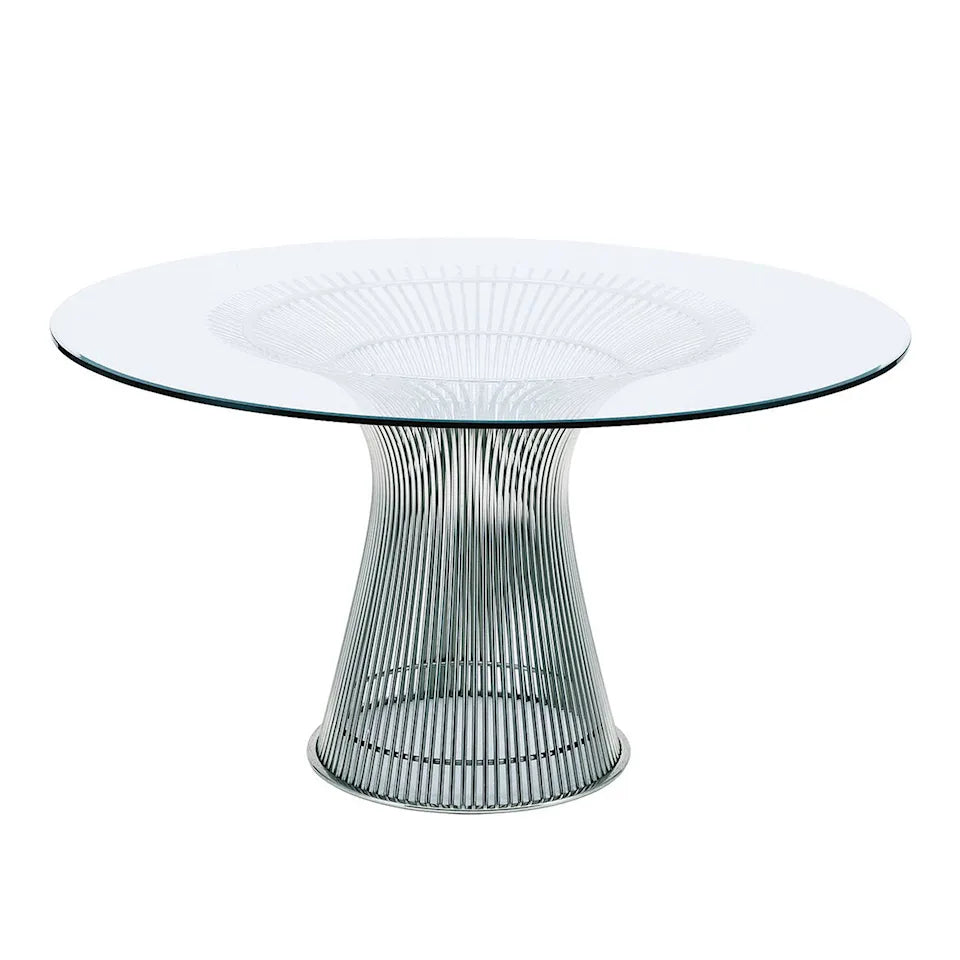 Knoll Platner eettafel gepolijst nikkel