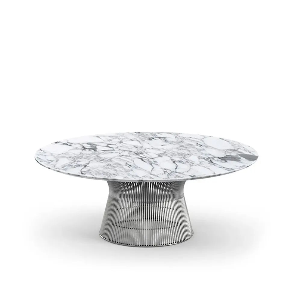 Knoll Platner salontafel Ø 107 cm Gepolijst Nikkel