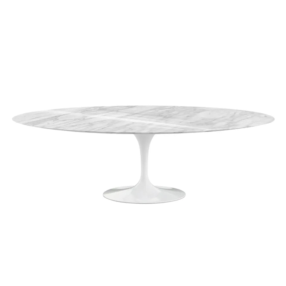 Knoll Saarinen Oval eettafel 244 cm White
