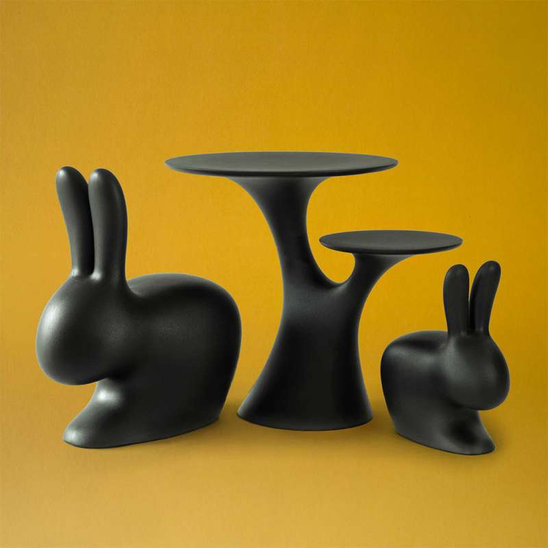 Qeeboo Rabbit Tree Table Black