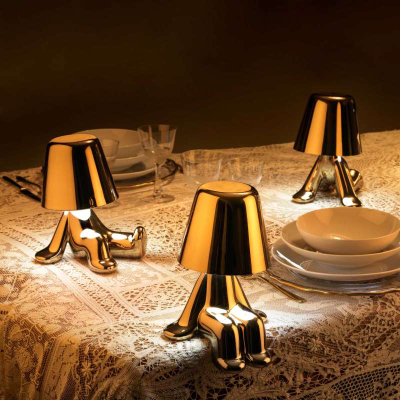 Qeeboo Golden Brothers Joe Table Lamp