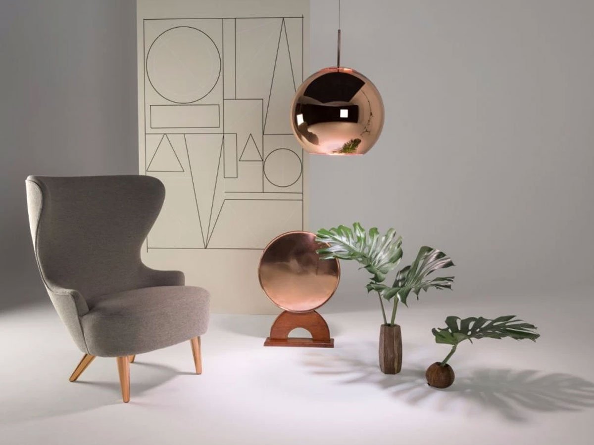Tom Dixon Copper Round LED Suspension Lamp