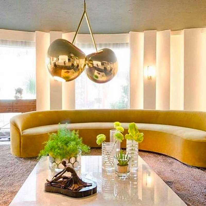 Qeeboo Cherry Lamp Metal Finish Gold