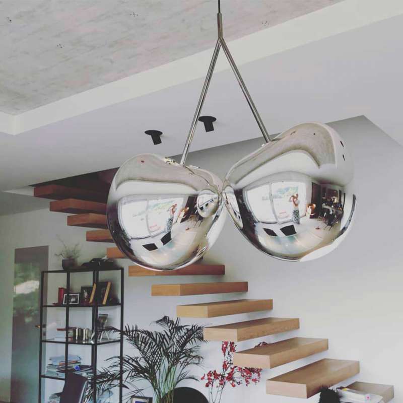 Qeeboo Cherry Lamp Metal Finish Silver