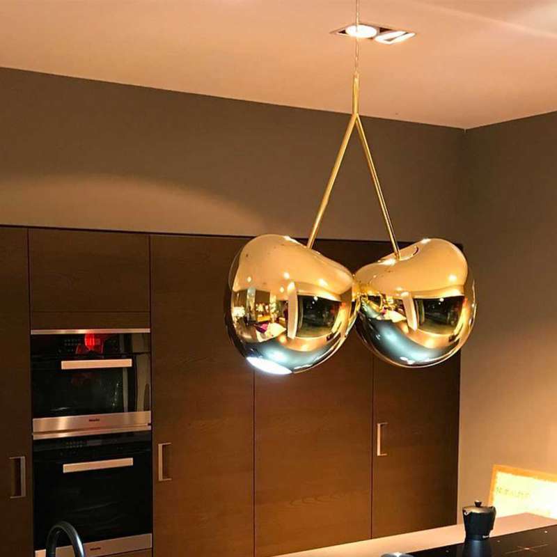Qeeboo Cherry Lamp Metal Finish Gold