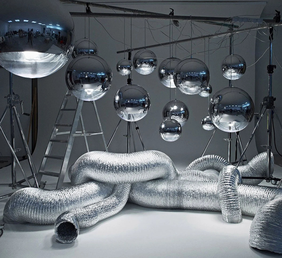 Tom Dixon Mirror Ball Pendant System Chrome - Suspension Lamp