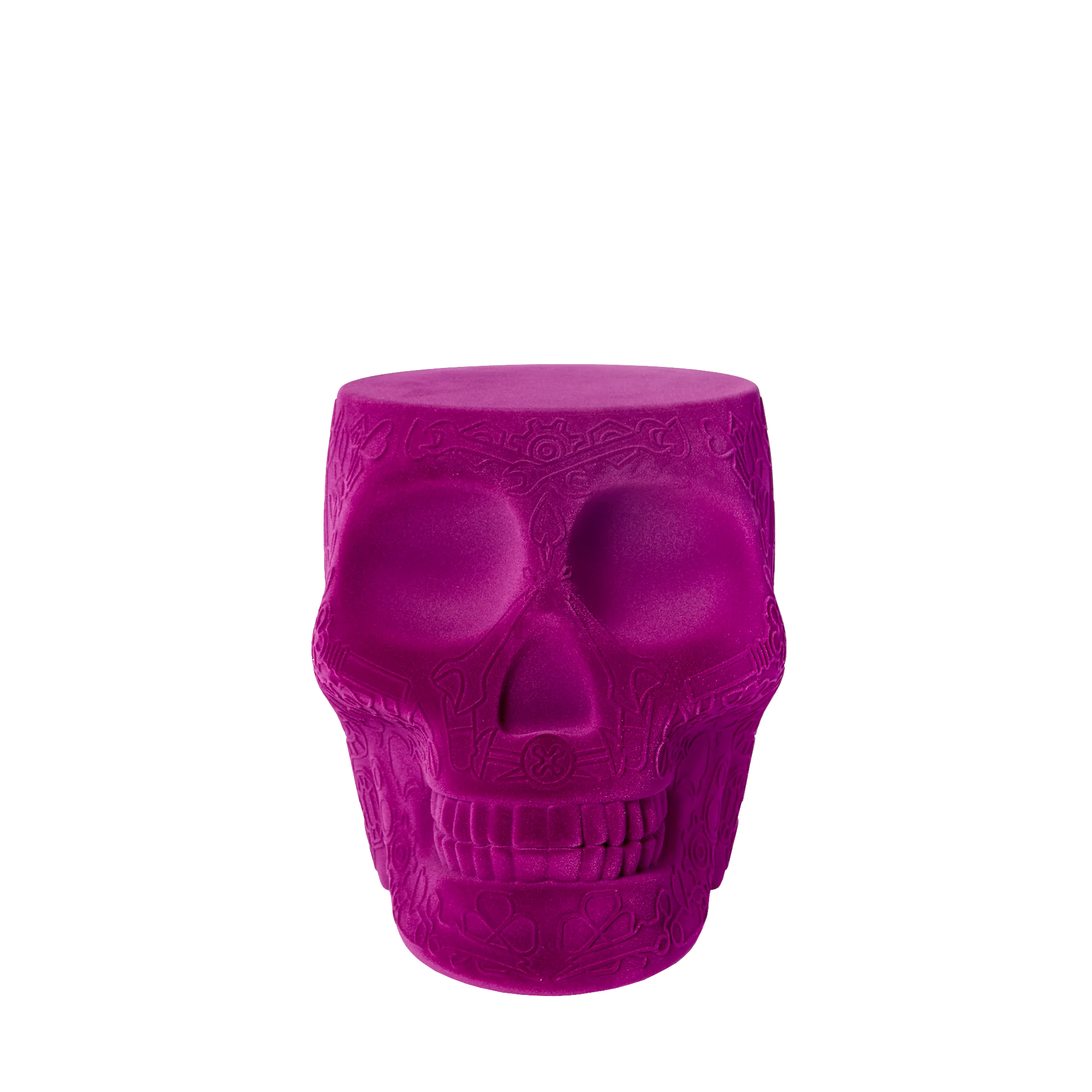 Qeeboo Mexico Stool and Sidetable Velvet Finish